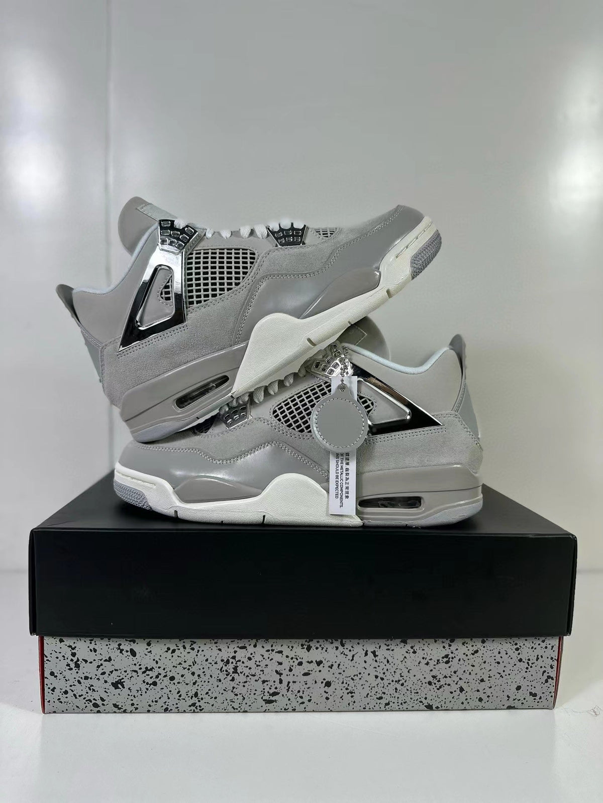 Air Jordan 4 Frozen Moments Light Iron Ore Sneakers AQ9129-001