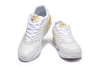 Nike Air Max White and Gold Sneakers