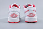 Jordan 1 Low Women's White Pink Red Sneakers