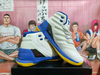 Under Armour White Blue Yellow Basketball Sneakers