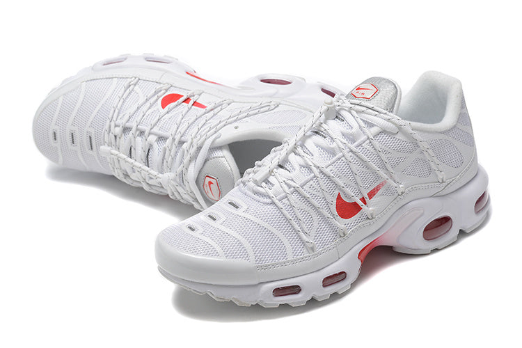 Nike Air Max Plus TN White and Red Sneakers