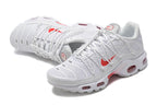 Nike Air Max Plus TN White and Red Sneakers