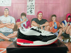 Jordan White Black Red Basketball Sneakers