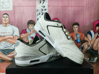 White and Black Low-Top Sneakers