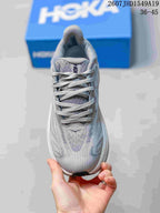 Hoka Clifton 10 Gray Lavender Running Sneakers 711390OWE