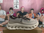 On Almond Color Low-Top Sneakers