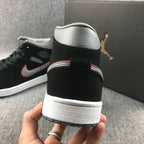 Air Jordan 1 Mid Black Grey Red 554724-060 Sneakers