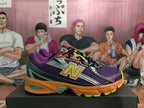 New Balance 740 Color-Blocked Sneakers Purple Green Orange