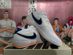 Nike White and Purple Low-Top Sneakers