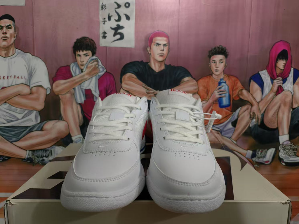 Nike Low-Top Sneakers White Red and Blue