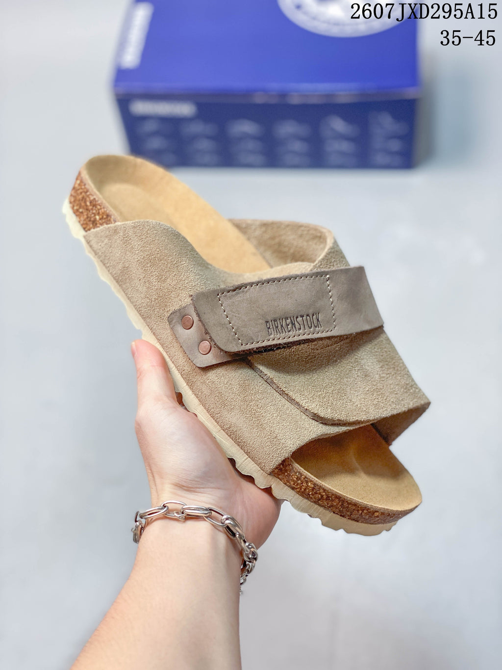 Birkenstock Boston Suede Sandals Taupe Style 2607JXD295A15