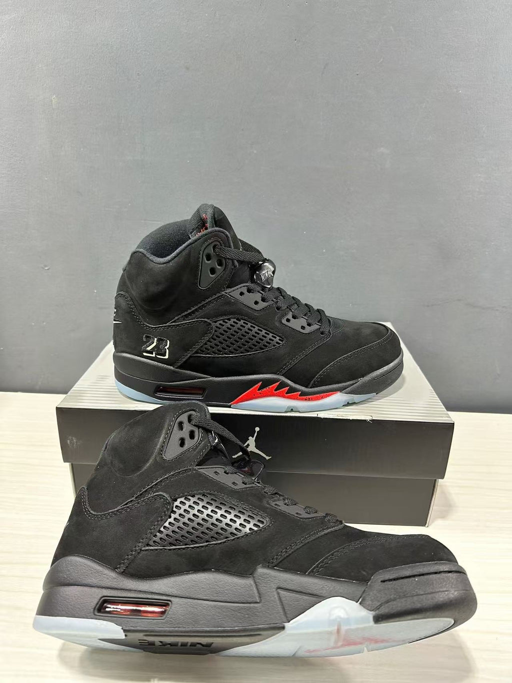 Jordan Air Jordan 5 Retro Black Red High-Top Sneakers