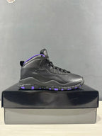 Jordan Air Jordan 10 High Black and Purple Sneakers 130209-051