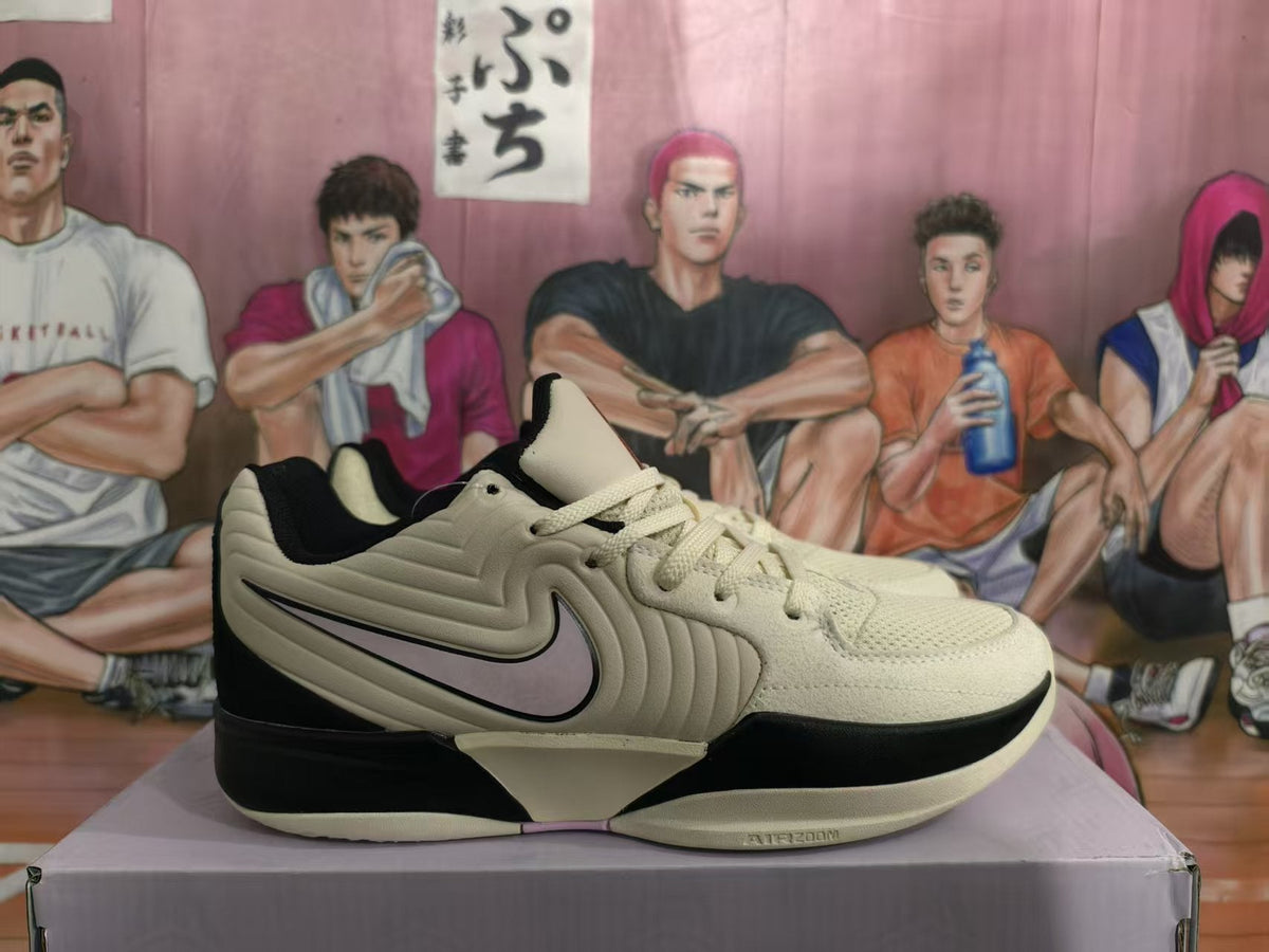 Nike Basketball Sneakers Beige Black 12AM Air Zoom