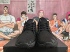 Jordan Black and Green Basketball Sneakers