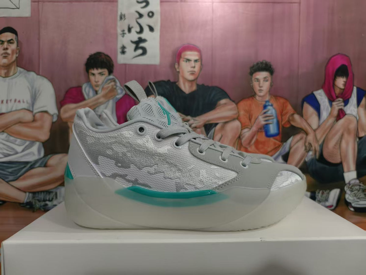 Jordan Guo Ailun Basketball Sneakers Grey Teal