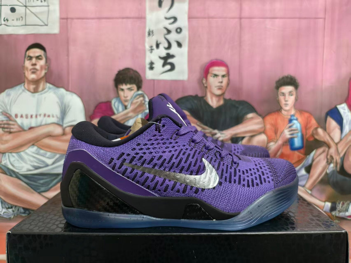 Nike Kobe 9 Low Basketball Shoes in Purple and Black