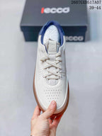 ECCO Men's White Leather Sneakers with Gum Sole 2607GXD517A07