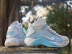 Nike HD2008 High-Top Basketball Sneakers White Light Blue