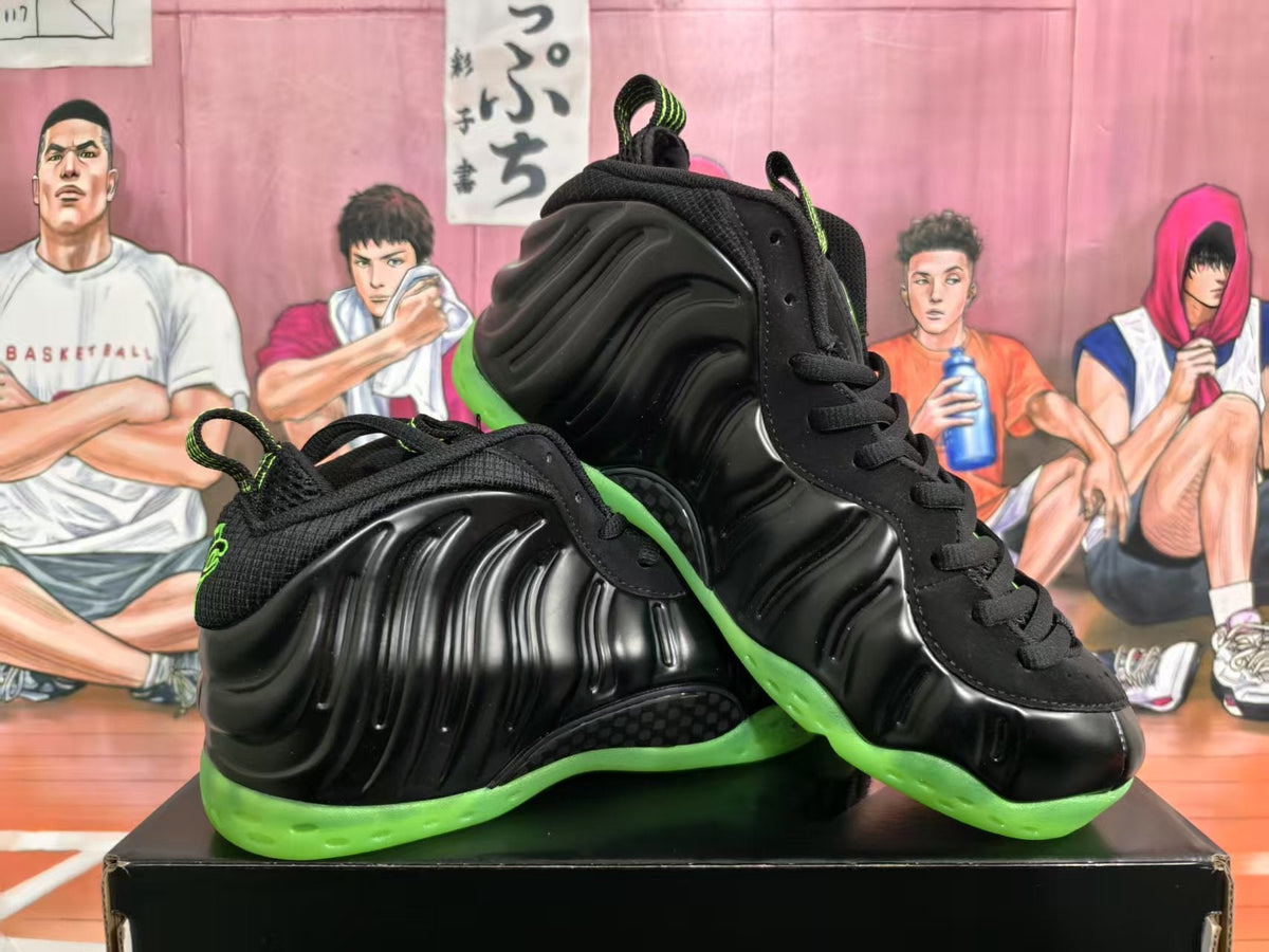 Black and Neon Green Basketball Sneakers