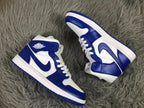 Air Jordan 1 Mid Kentucky White Blue Sneakers B62-104