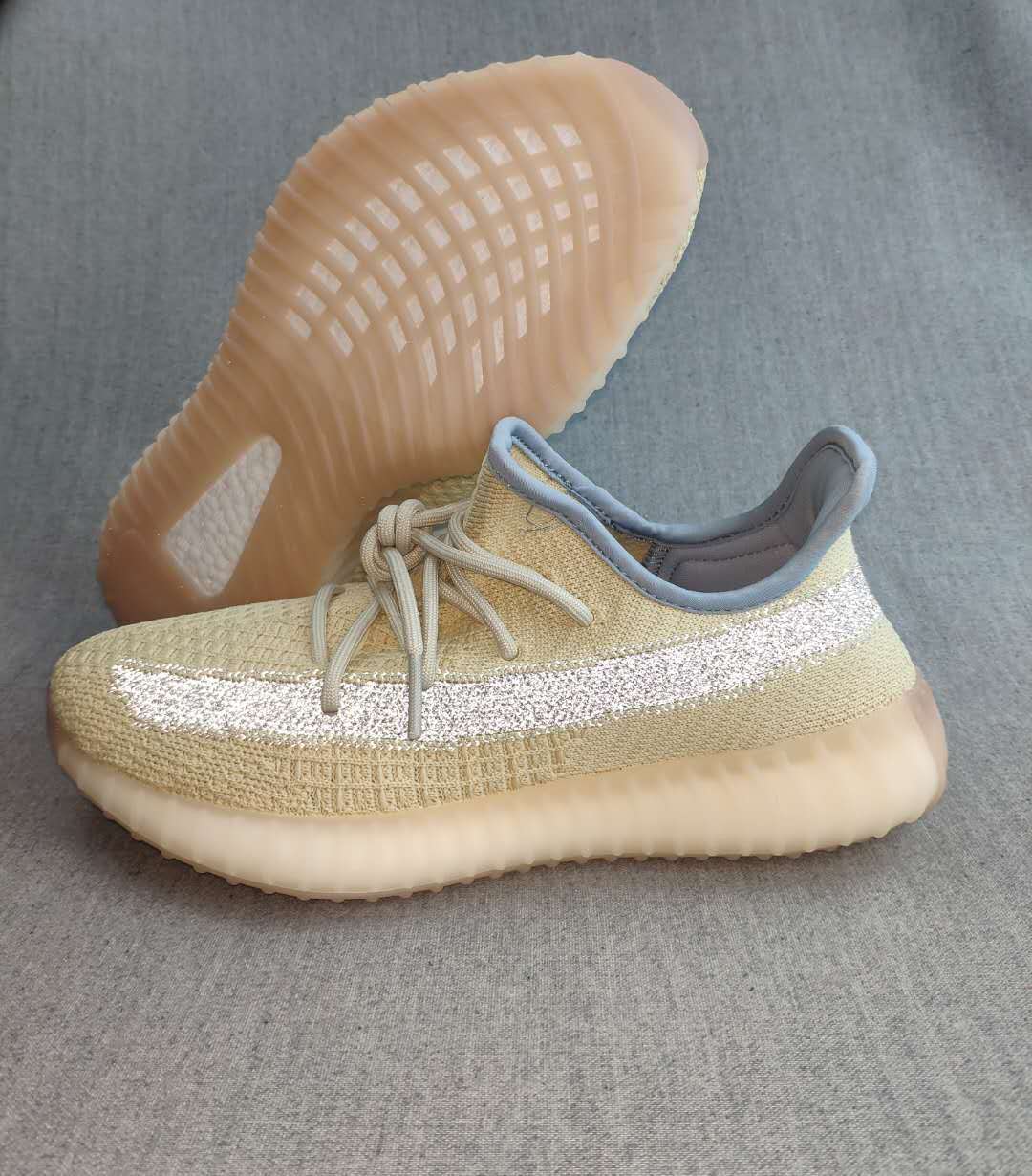 Yeezy 350 V2 Reflective Beige Sneakers