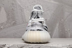 Yeezy 350 V2 Black White Pattern Sneakers