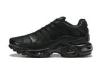 Nike Air Max Plus Sneakers, Black and White Leather Style