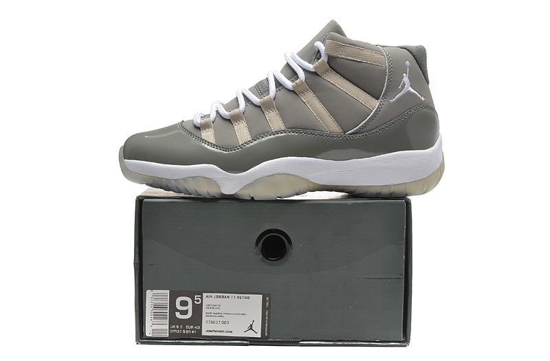 Jordan Air Jordan 11 High-Top Sneakers Gray White 378037-001