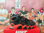 Nike Black/Red High-Top Sneakers with Air Detail