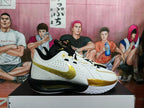 Nike White Black Gold Basketball Sneakers