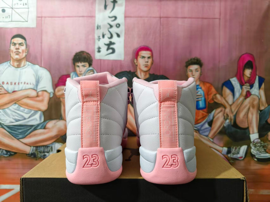 Jordan Jumpman 12 High-Top Sneakers White Pink