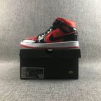 Jordan Air Jordan 1 Mid Red Black Patent Sneakers BQ6472-600