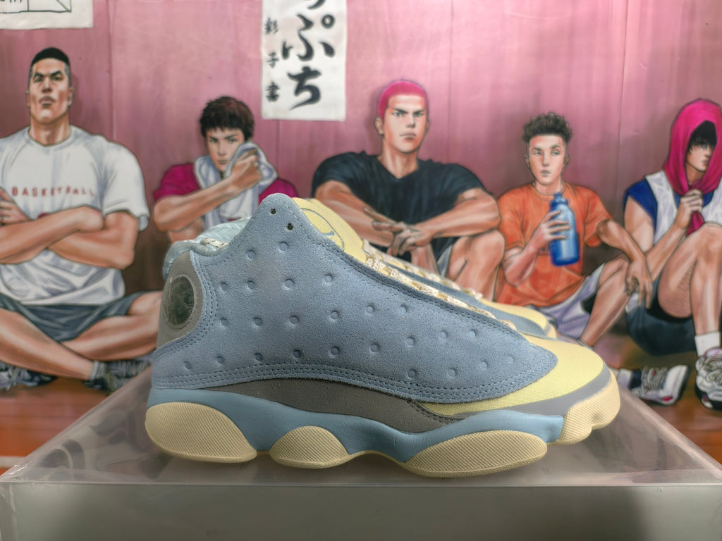 Jordan 13 High-Top Basketball Sneakers Light Blue