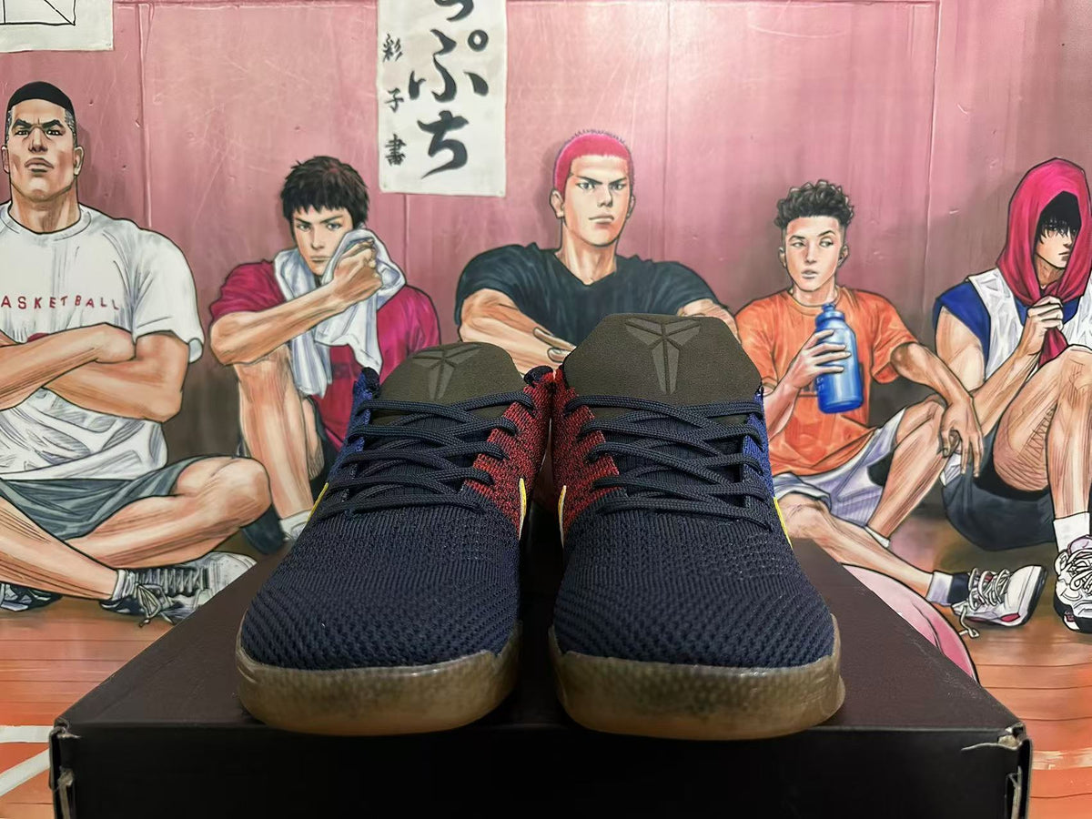 Nike Kobe Basketball Shoes in Navy, Red and Yellow