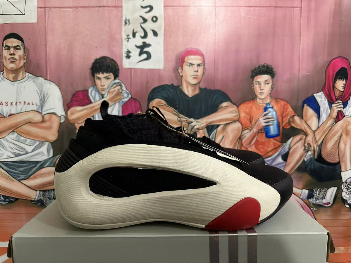Black White Red Low-Top Sneakers