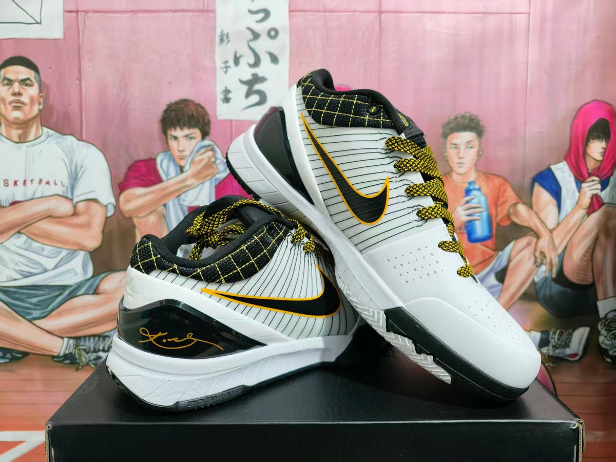 Nike Kobe 4 Protro Playoff Basketball Shoes White Black Gold