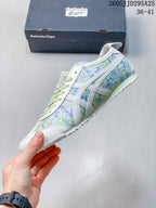 Onitsuka Tiger Floral Low-Top Sneakers White Green Blue