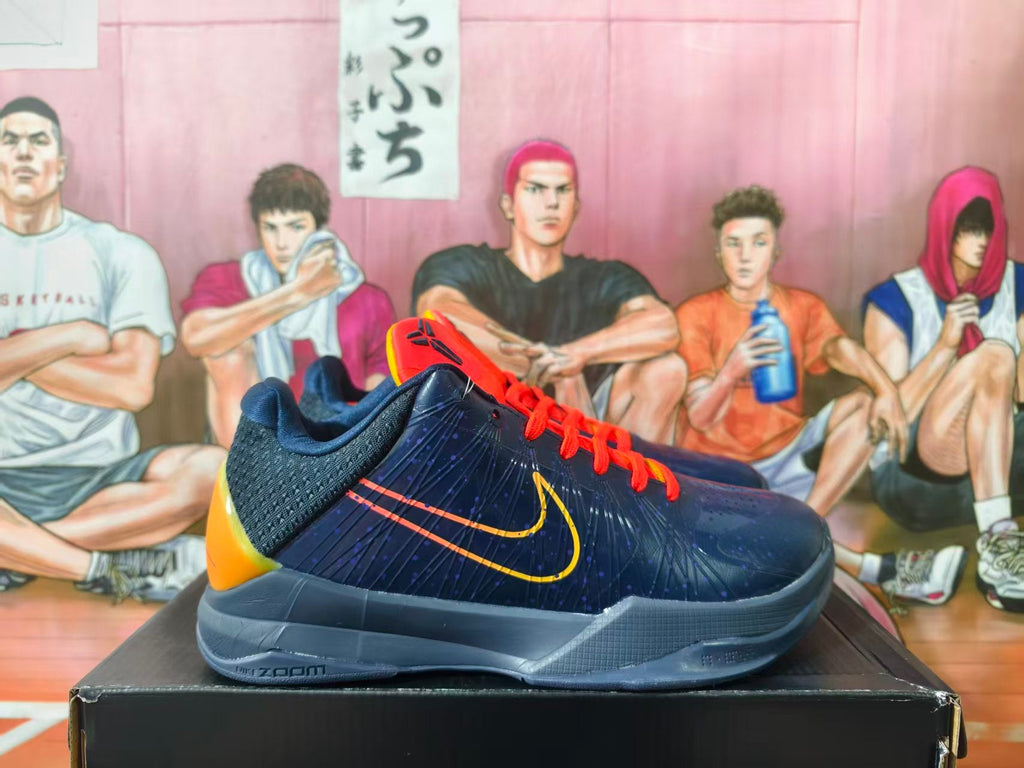 Nike Kobe 5 Basketball Shoes, Navy Blue and Orange