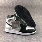 Jordan Air Jordan 1 Silver Toe High-Top Sneakers Black Silver