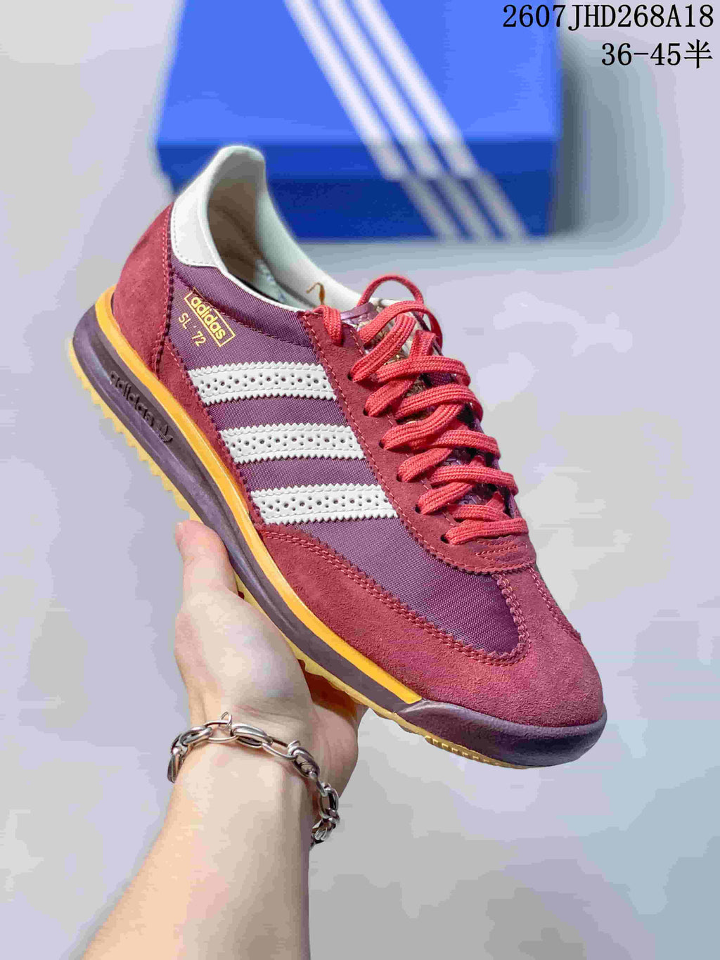 adidas SL 72 Bob Marley Sneakers Burgundy and Navy