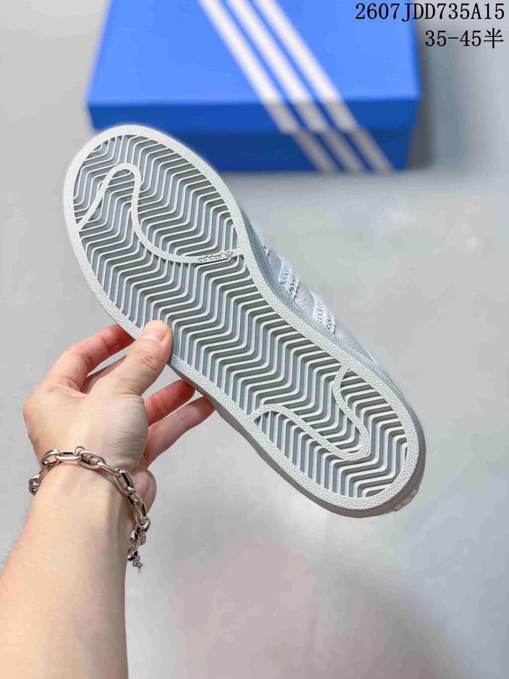 adidas Superstar Sneakers White Gray Blue 2607JDD735A15