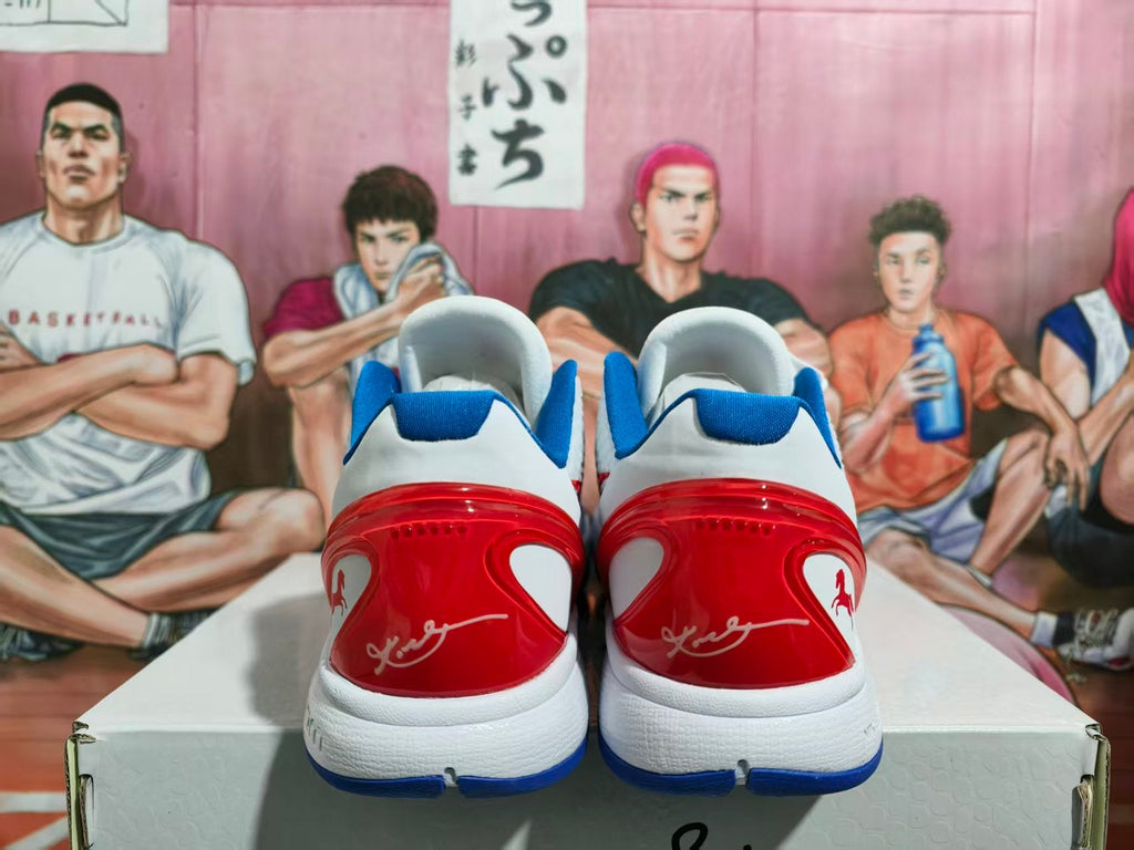 Nike Zoom Basketball Sneakers White Blue Red