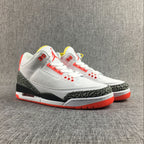 Jordan 3 White Red Yellow Black Sneakers