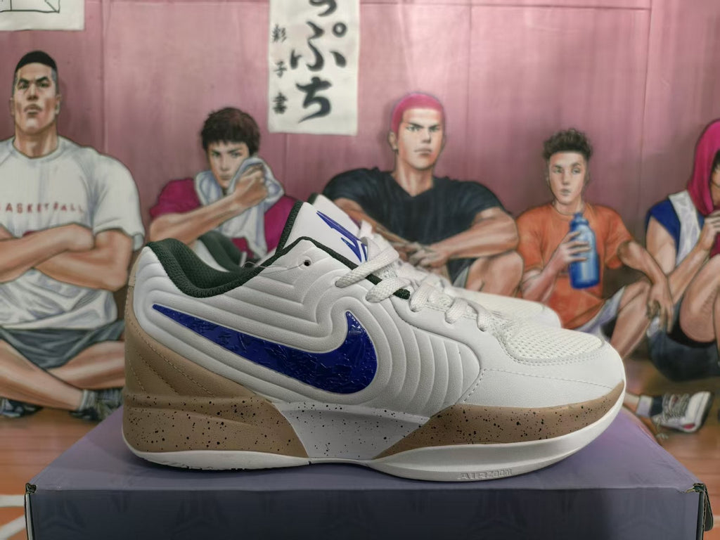 Jordan 12-AM Basketball Sneakers White Blue