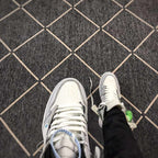Air Jordan 1 High Grey White Off-White Style Sneakers