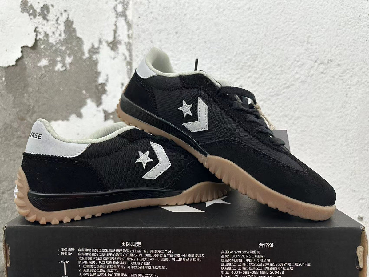 Converse Trainer-Style Sneakers in Black and White