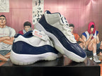 Jordan 11 Low Navy Blue and White Sneakers