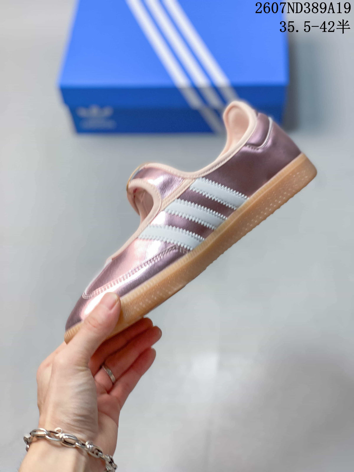 adidas Samba Jane Mary Jane Sneakers Metallic Pink
