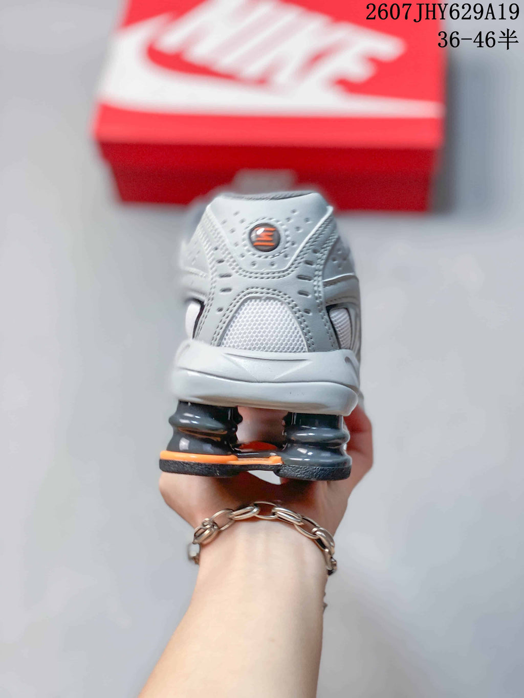 Nike Shox Ride 2 Sneakers Grey White Orange 711395WPR